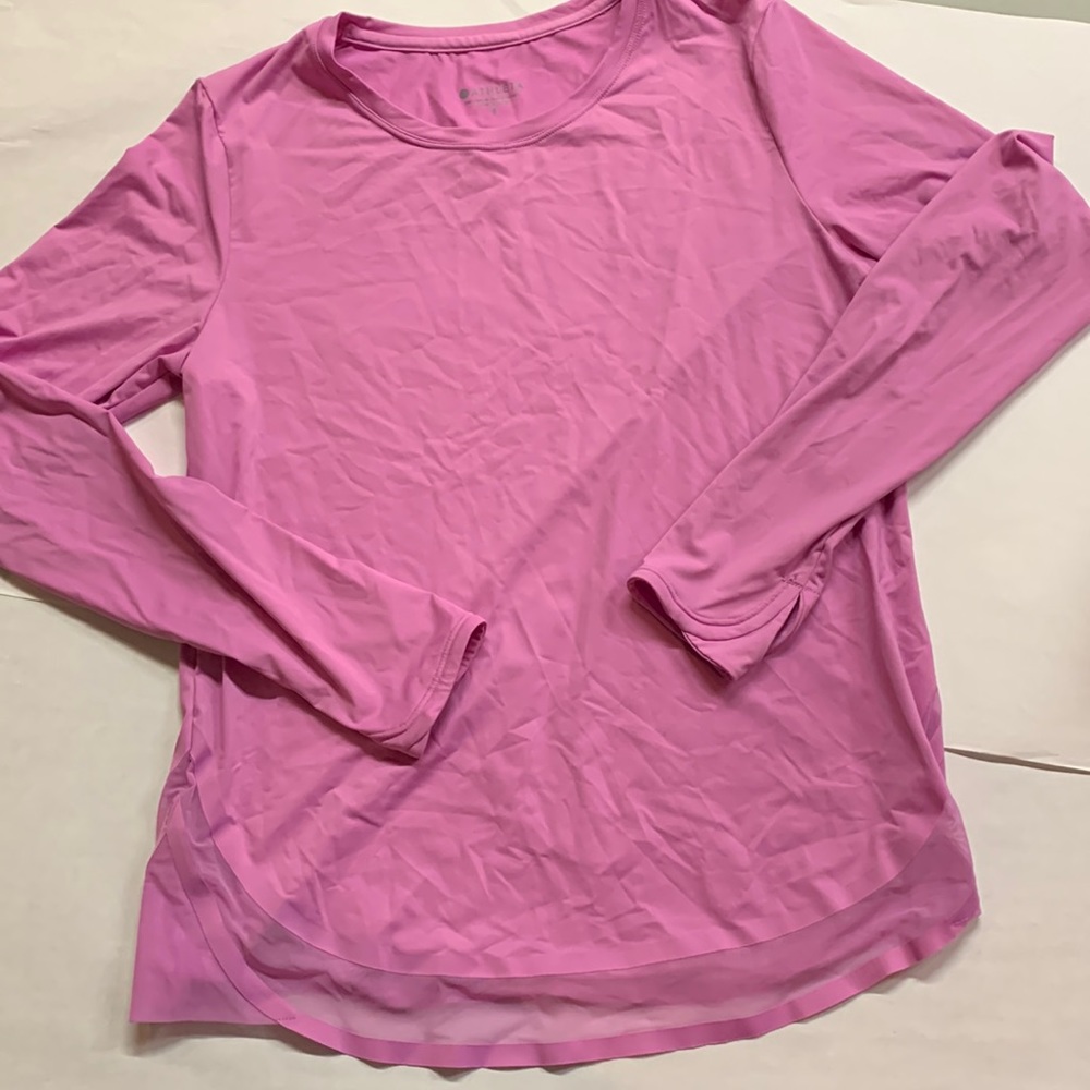 Athleta Cadence Long Sleeve Top Sz Small Mesh Panels